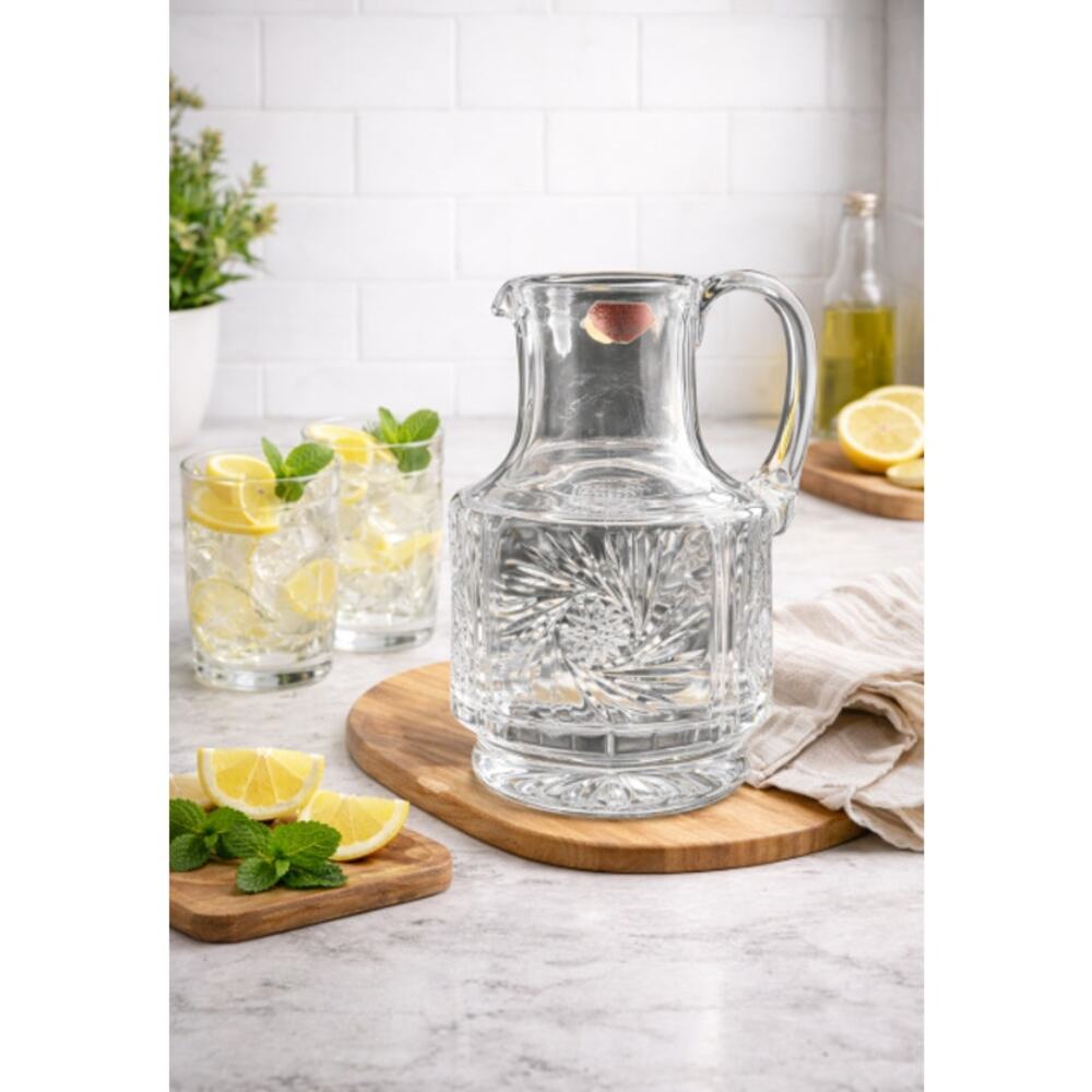 Badash Crystal Aurora 40oz Lead Crystal Pitcher Handcut Design